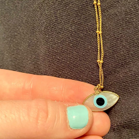 Never worn custom evil eye necklace - Picture 2 of 4